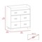 Tuhome Alyn Dresser, Four Legs, Four Drawers, One Double Drawer, Superior Top, Dark Brown CLB7153 - alternate 4